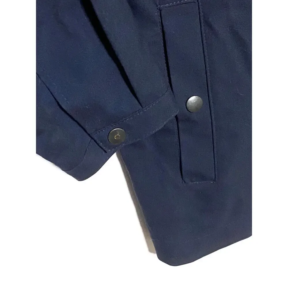 Balibaris Men L Hooded Jacket Blue Full Zip Minimalist Urban Utility Utilitarian